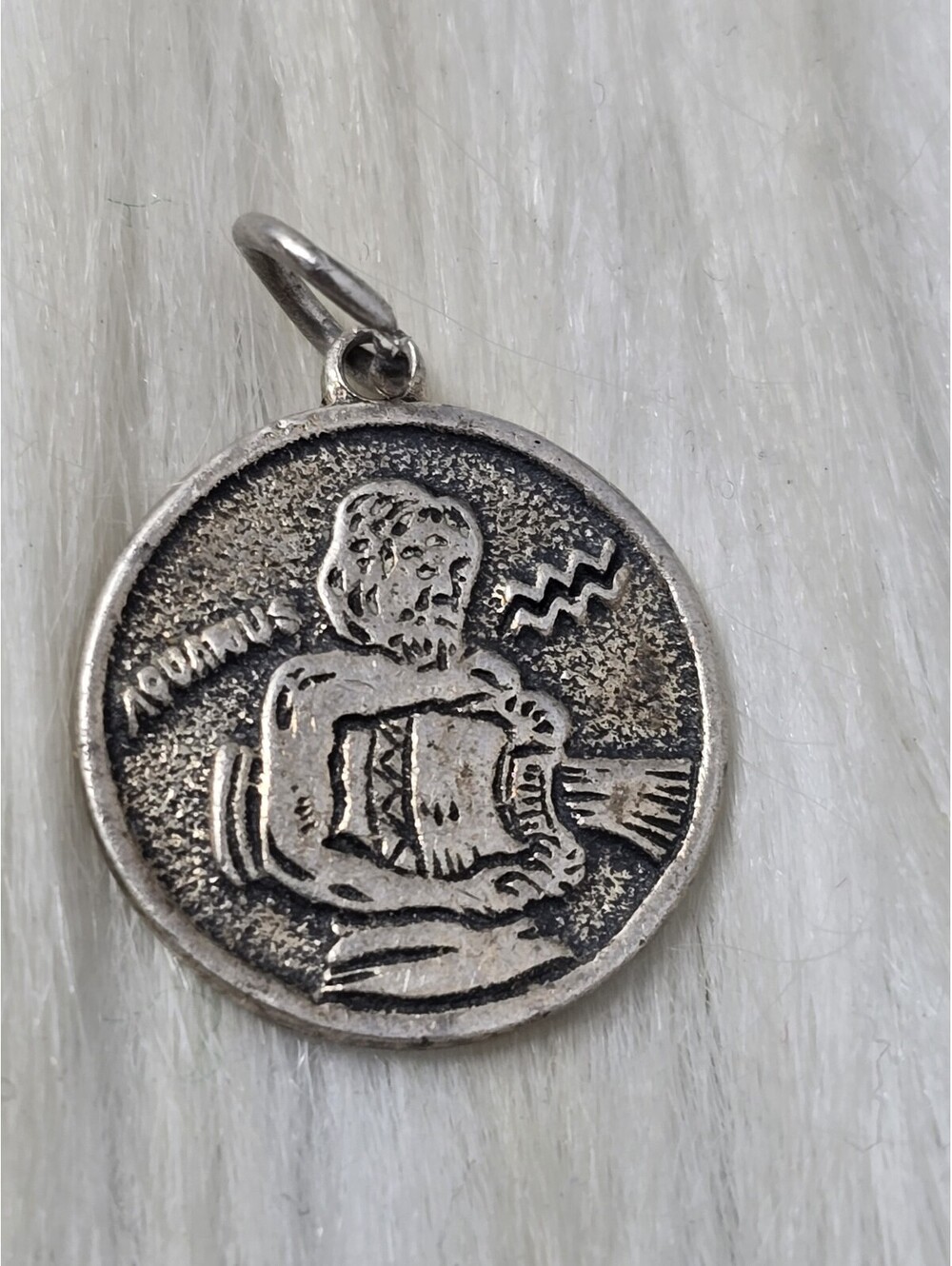 Vintage 1940 Sterling Silver Aquarius Water Bearer Charm